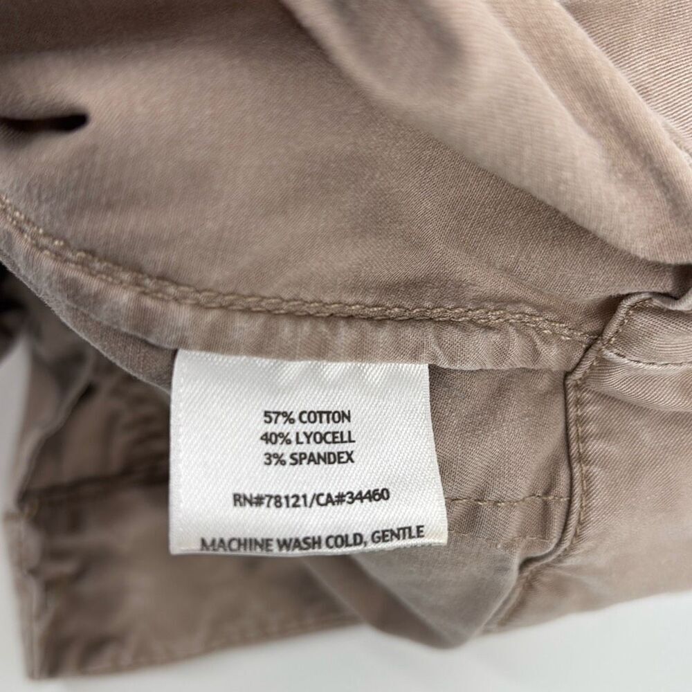 Eileen Fisher Roll-Cuff Cotton Lyocell Blend Cropped Capri Pants Beige Size PP - Picture 12 of 12
